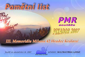 Pamětní Lístek PMR 446Mhz